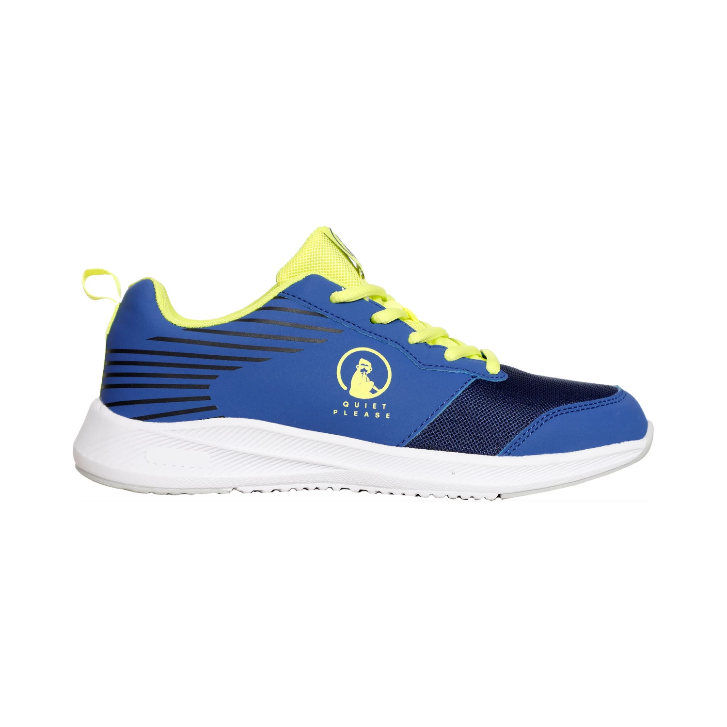 Courtstyler Lace Up All Court Shoe Kids - Blue, Yellow 3 Courtstyler Lace Up All Court Shoe Kids - Blue, Yellow
