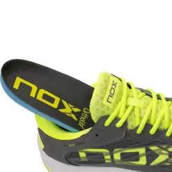 NOX AT10 Lux Padel Shoe Men - Grey, Neon Yellow -Tennis Serie Store 00001000 12