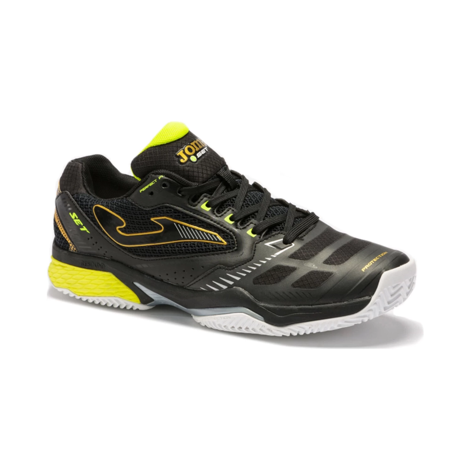 JOMA Set 2101 Clay Court Shoe Men - Black, Neon Yellow 5 JOMA Set 2101 Clay Court Shoe Men - Black, Neon Yellow - Image 3
