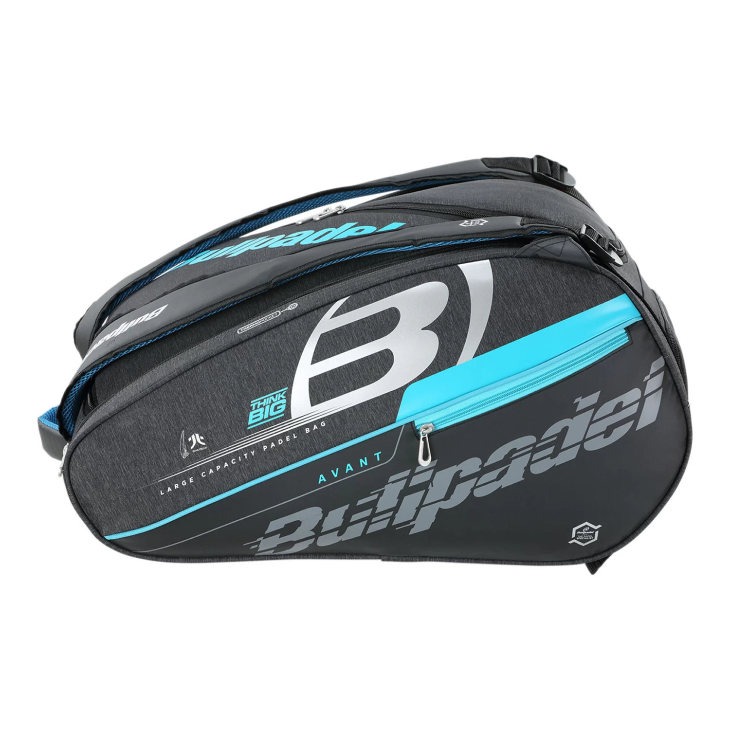 BULLPADEL Big Capacity Padel Racket Bag - Black, Turquoise 3 BULLPADEL Big Capacity Padel Racket Bag - Black, Turquoise