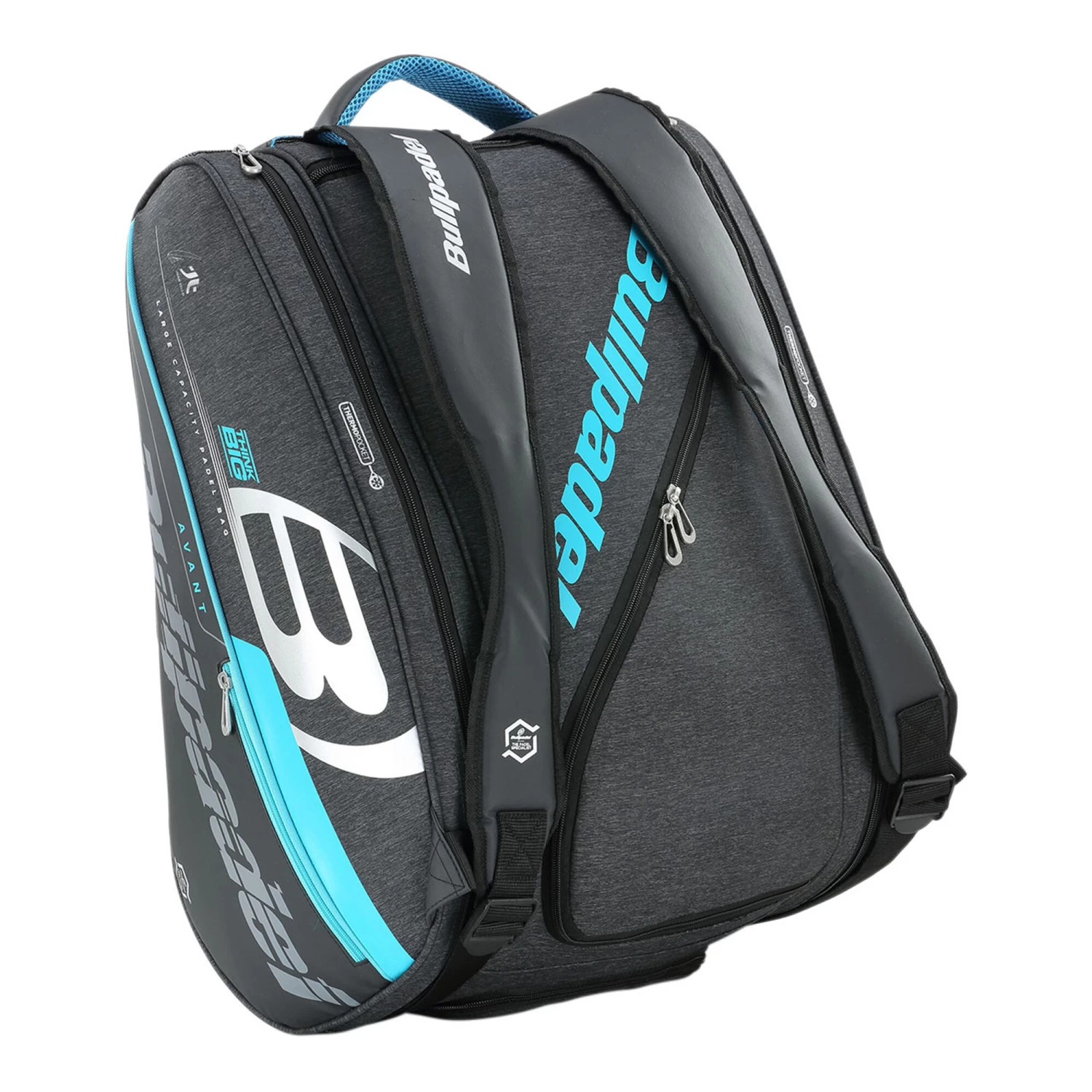 BULLPADEL Big Capacity Padel Racket Bag - Black, Turquoise 4 BULLPADEL Big Capacity Padel Racket Bag - Black, Turquoise - Image 2