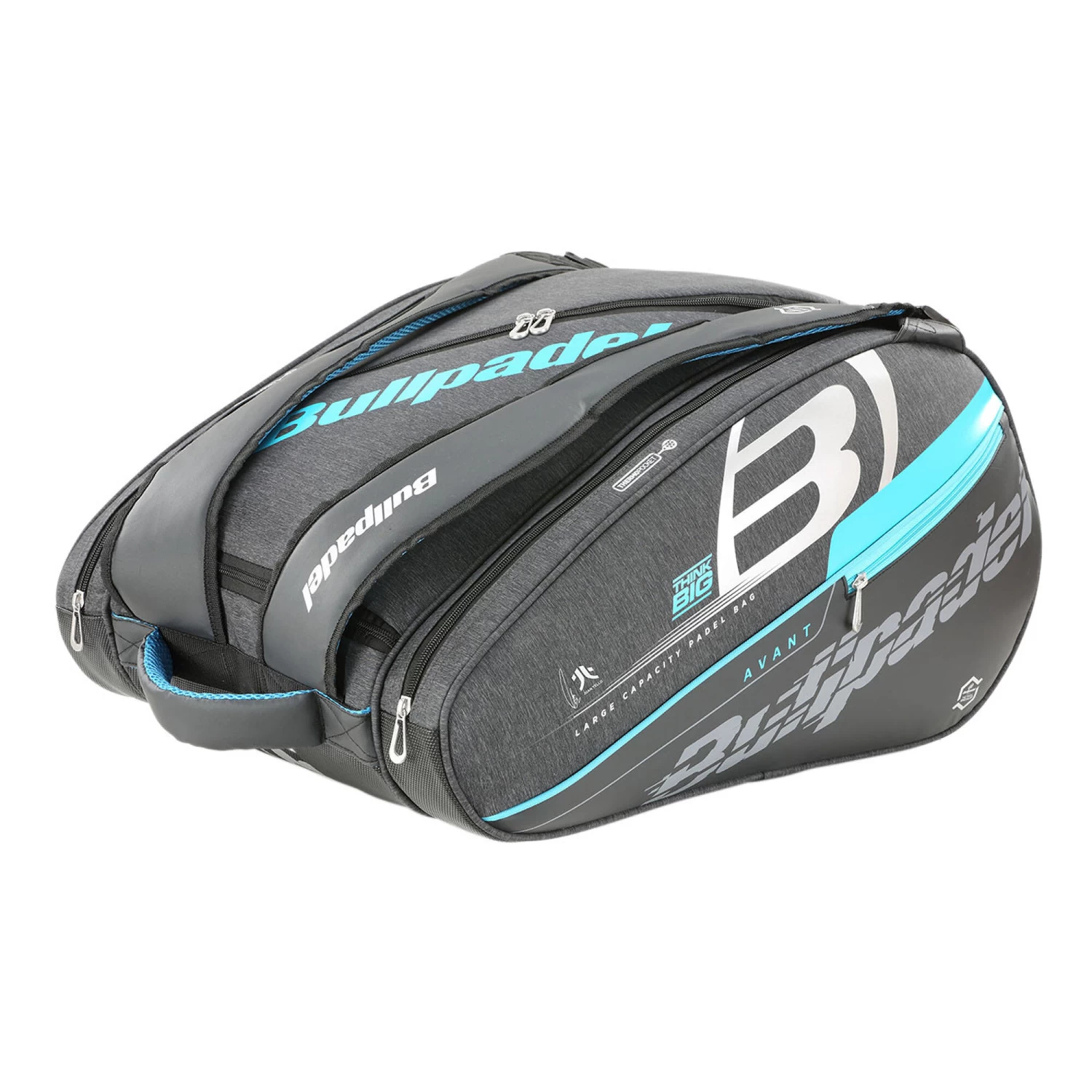 BULLPADEL Big Capacity Padel Racket Bag - Black, Turquoise 7 BULLPADEL Big Capacity Padel Racket Bag - Black, Turquoise - Image 5