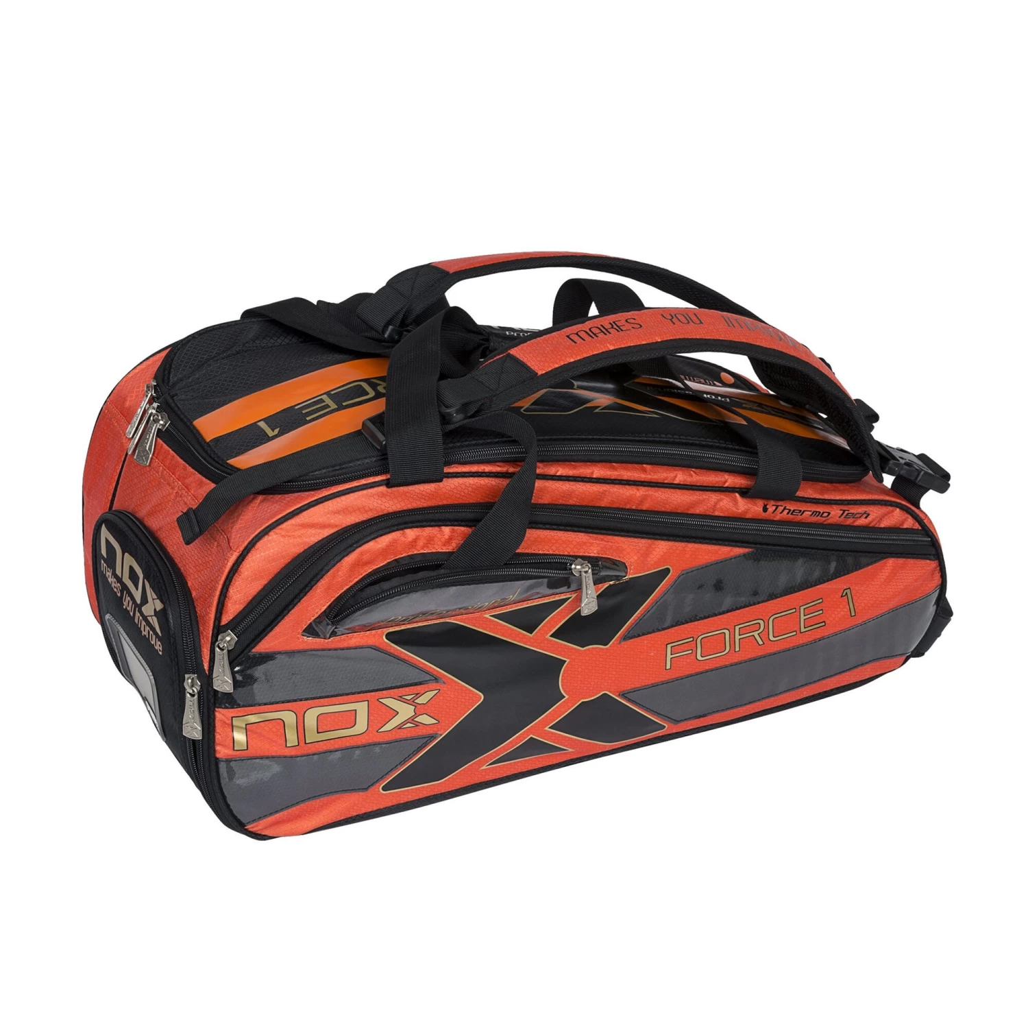 NOX FORCE 1 Padel Racket Bag - Orange 6 NOX FORCE 1 Padel Racket Bag - Orange - Image 4