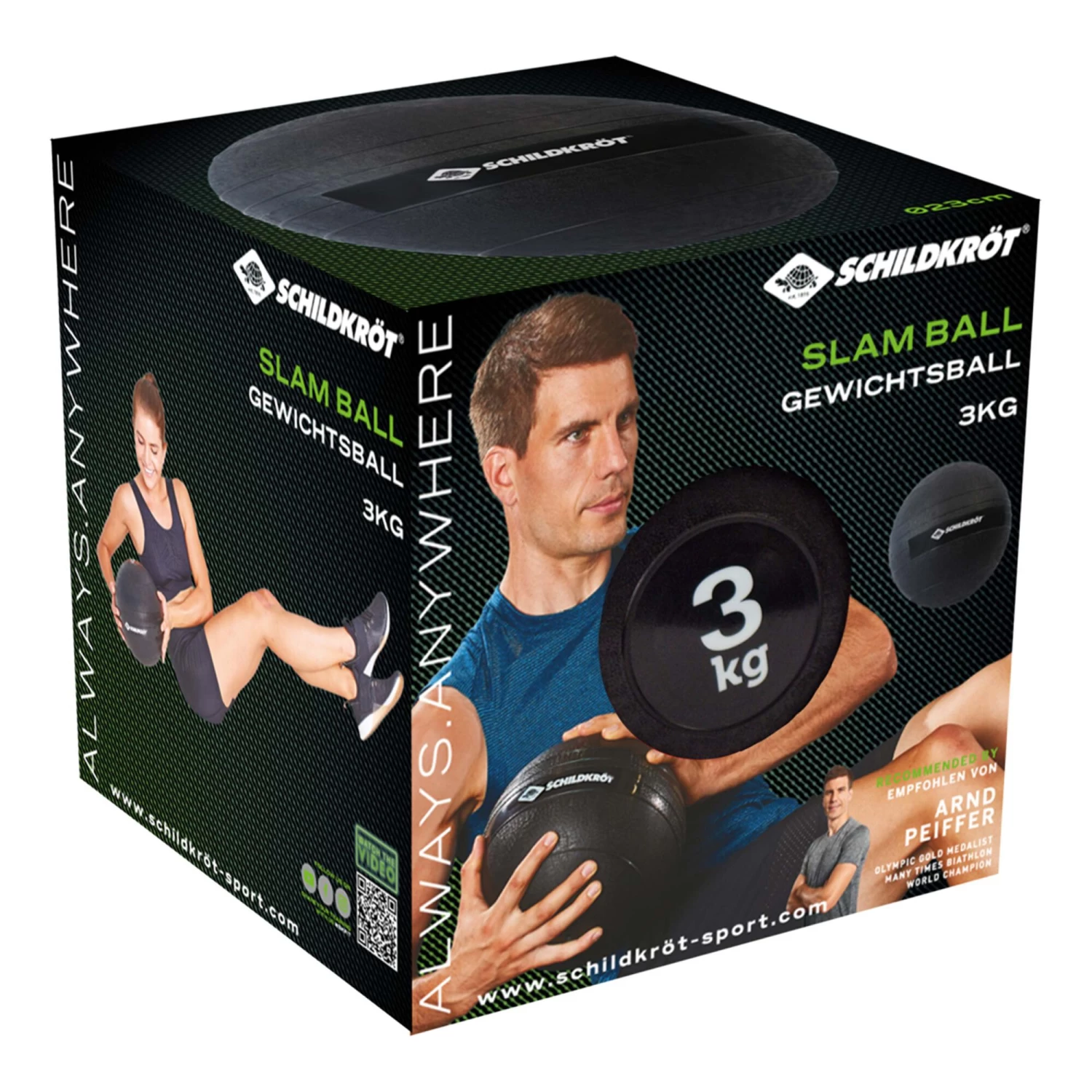 Slamball Medicine Ball 3kg - Black, White 4 Slamball Medicine Ball 3kg - Black, White - Image 2