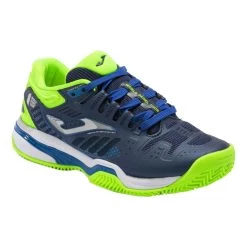 JOMA Slam Padel Shoe Kids - Dark Blue, Neon Green -Tennis Serie Store 00042000 000