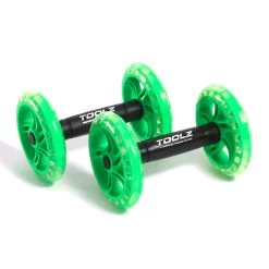 Exercise Wheel - Dual Training Device - Green, Black