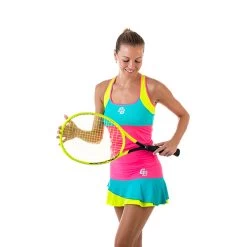 Valeria Skirt Women - Neon Pink, Multicoloured 9 Valeria Skirt Women - Neon Pink, Multicoloured -Tennis Serie Store 00072000 12