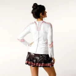 Amour Ruche Skirt Women - Black, Coral -Tennis Serie Store 00103000 22