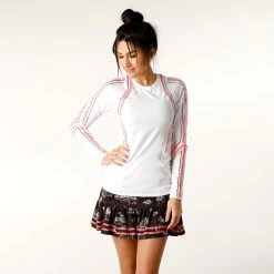 Amour Ruche Skirt Women - Black, Coral -Tennis Serie Store 00103000 24