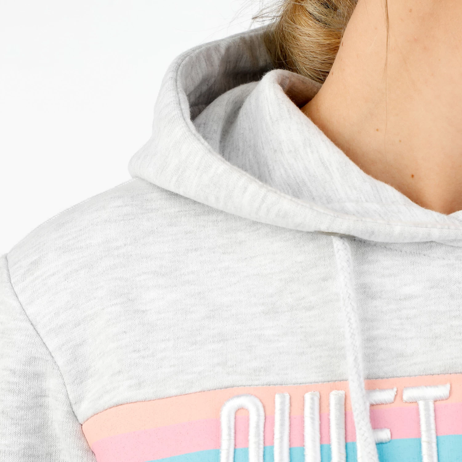 Rainbow Stripe Hoody Women - Grey, Multicoloured 8 Rainbow Stripe Hoody Women - Grey, Multicoloured - Image 6