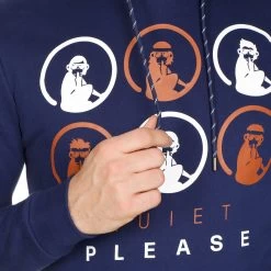 Retro Monkey Hoody Men - Dark Blue, Multicoloured -Tennis Serie Store 00293000 11