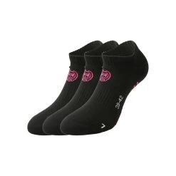 BIDI BADU Karli Tech No-Show Sports Socks 3 Pack - Black, Pink