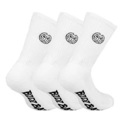 BIDI BADU Tamio Tech Crew Tennis Socks 3 Pack - White, Black -Tennis Serie Store 00441000 0 2