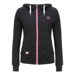 BIDI BADU Skye Basic Zip Hoodie Women - Dark Grey, Pink -Tennis Serie Store 00561000 000