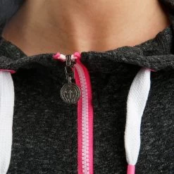 BIDI BADU Skye Basic Zip Hoodie Women - Dark Grey, Pink -Tennis Serie Store 00561000 32