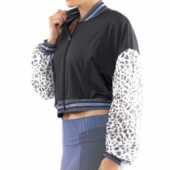 Prowl Cropped Bomber Training Jacket Women - Black, Multicoloured -Tennis Serie Store 00570000 11