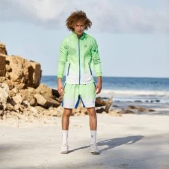 BIDI BADU Aton Tech Training Jacket Men - Neon Green, White -Tennis Serie Store 00677000 65