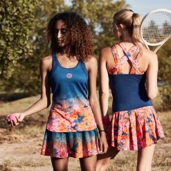 BIDI BADU Mora Tech Skirt Women - Dark Blue, Pink -Tennis Serie Store 00713000 65