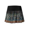 Long Wild Card Pleated Skirt Women - Black, Multicoloured