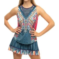 Borderline Tank Top Women - Multicoloured 7 Borderline Tank Top Women - Multicoloured -Tennis Serie Store 00964000 10