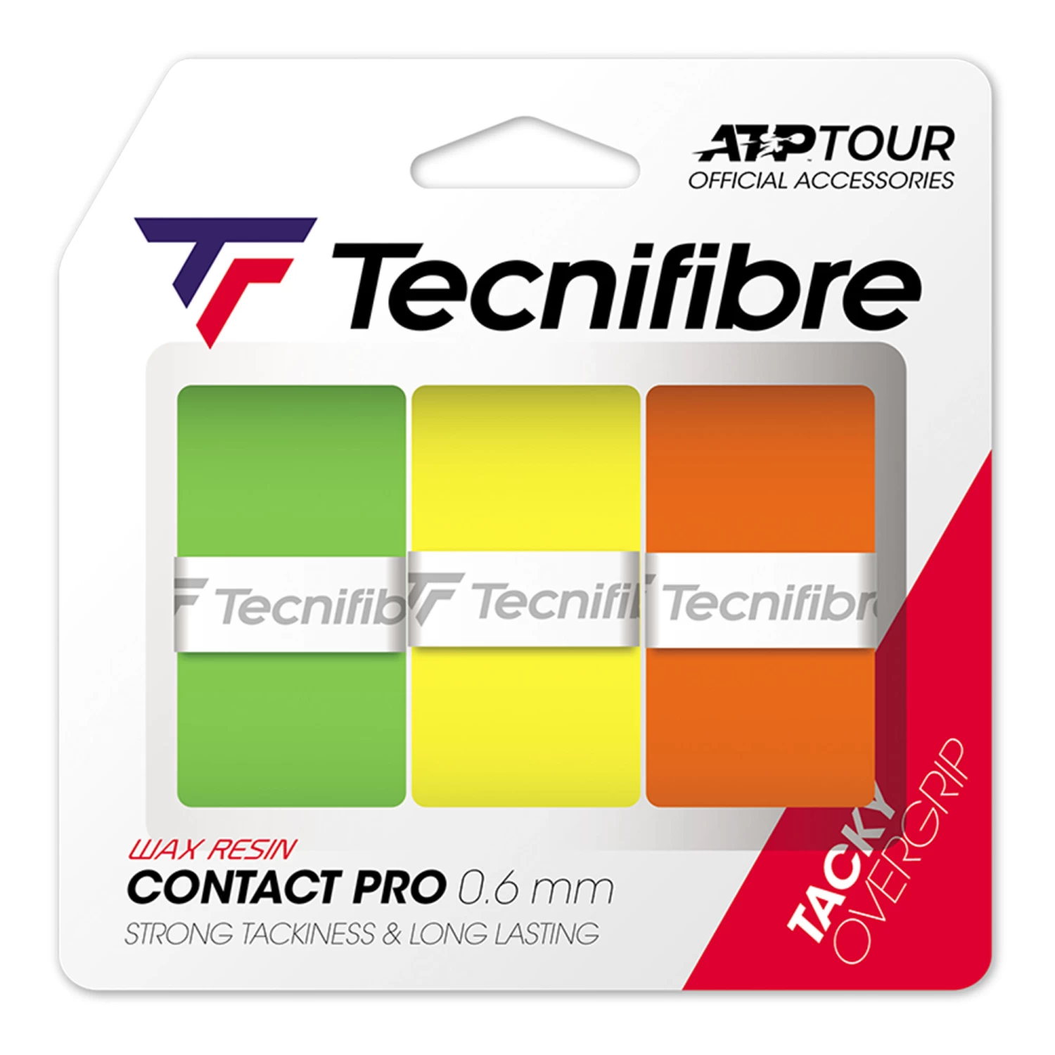 TECNIFIBRE Contact Pro Farbmix 3er 3 Pack - Multicoloured 3 TECNIFIBRE Contact Pro Farbmix 3er 3 Pack - Multicoloured