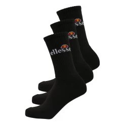 Ellesse Arrom Tennis Socks 3 Pack - Black, White