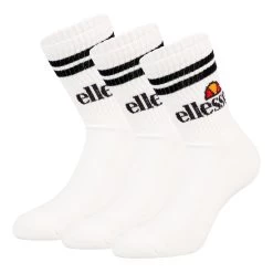 Ellesse Pullo Tennis Socks 3 Pack - White, Black