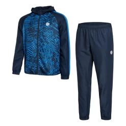 BIDI BADU Fingerprint Tracksuit Men - Dark Blue, Blue