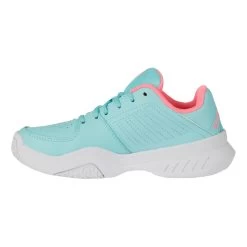 K-Swiss Express Court Omni Clay Court Shoe Kids - Turquoise, Pink -Tennis Serie Store 01971000 0 3