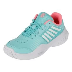 K-Swiss Express Court Omni Clay Court Shoe Kids - Turquoise, Pink -Tennis Serie Store 01971000 0 8