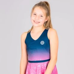 BIDI BADU Colortwist Dress Girls - Pink, Dark Blue -Tennis Serie Store 02156000 15