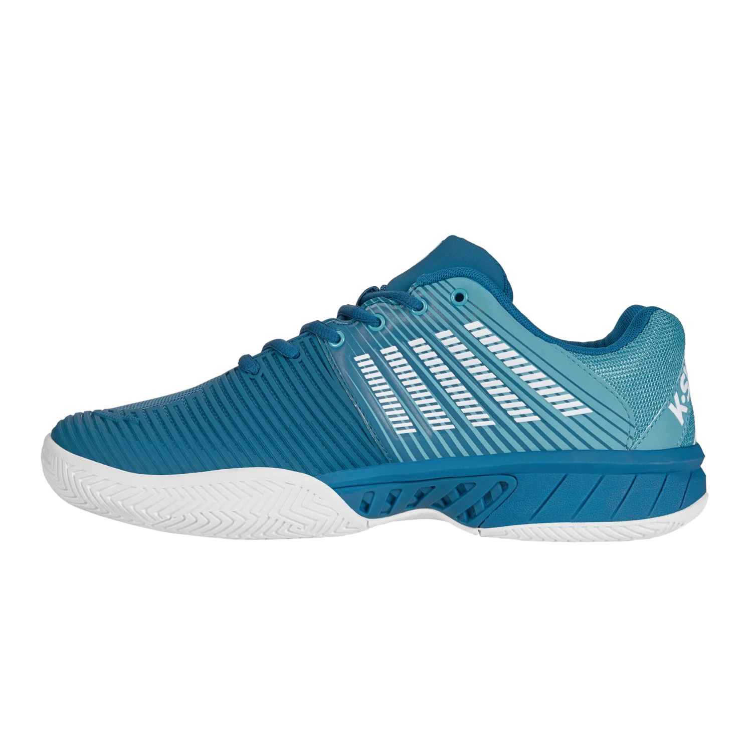 K-Swiss Express Light 2 All Court Shoe Men - Turquoise, White 4 K-Swiss Express Light 2 All Court Shoe Men - Turquoise, White - Image 2