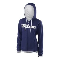 Wilson Team Script Zip Hoodie Women - Dark Blue, White -Tennis Serie Store 04424000 000