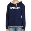 Wilson Team Script Zip Hoodie Women - Dark Blue, White 1 Wilson Team Script Zip Hoodie Women - Dark Blue, White -Tennis Serie Store 04424000 20