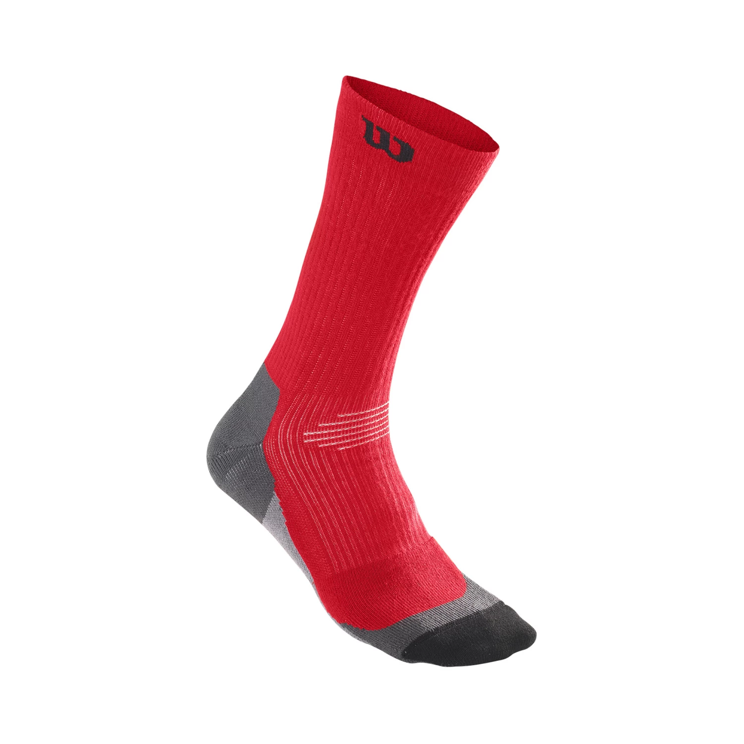 Wilson Color High-End Crew Tennis Socks - Red, Lightgrey 3 Wilson Color High-End Crew Tennis Socks - Red, Lightgrey