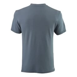 Wilson Power Seamless Henley II T-Shirt Men - Grey, White -Tennis Serie Store 05004000 0 2