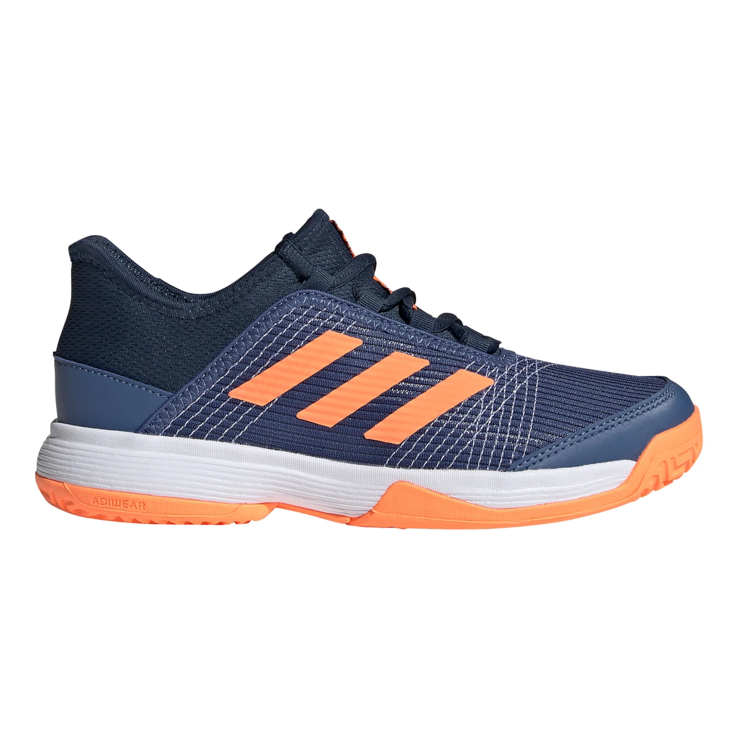ADIDAS Adizero Club All Court Shoe Kids - Dark Blue, Orange 3 ADIDAS Adizero Club All Court Shoe Kids - Dark Blue, Orange
