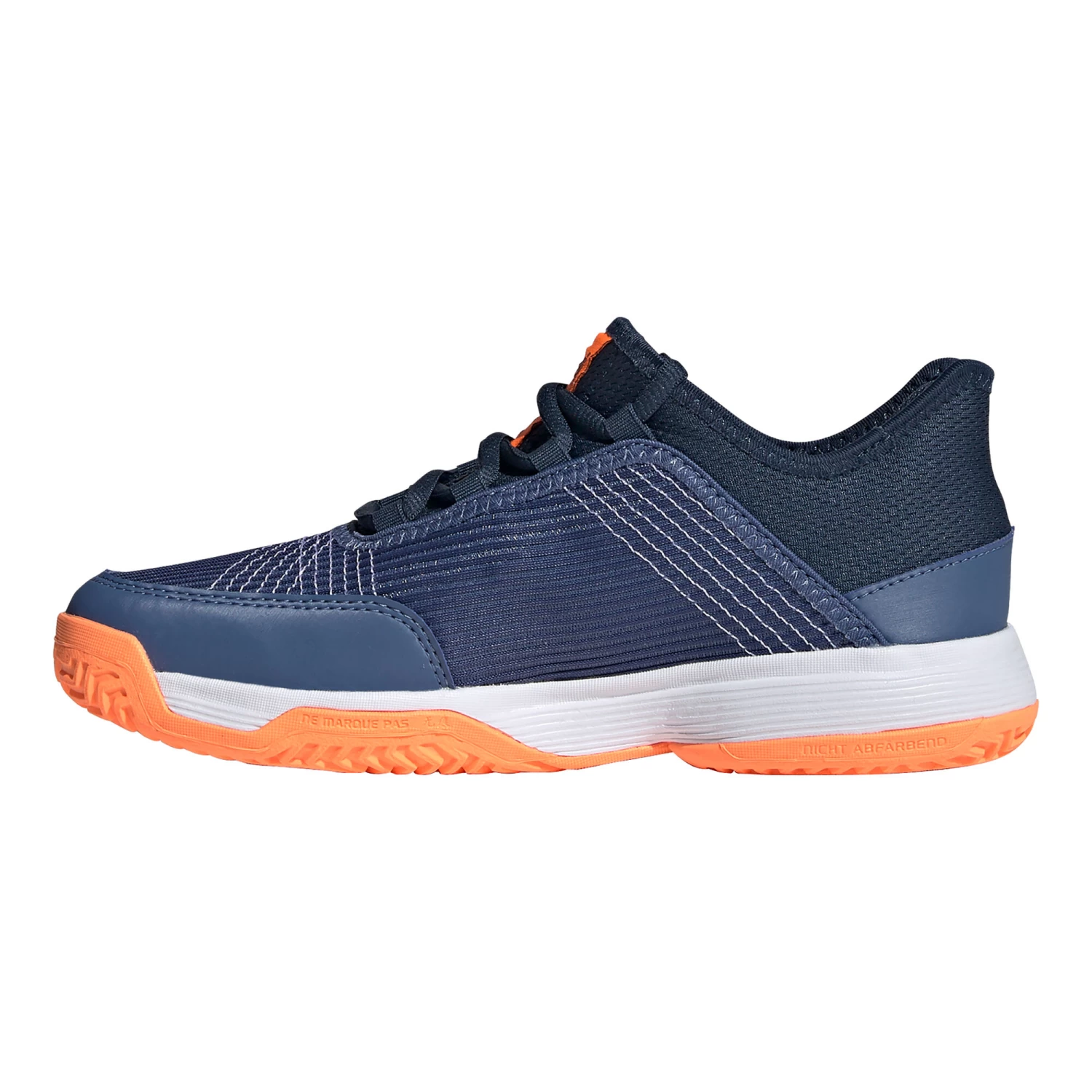 ADIDAS Adizero Club All Court Shoe Kids - Dark Blue, Orange 4 ADIDAS Adizero Club All Court Shoe Kids - Dark Blue, Orange - Image 2