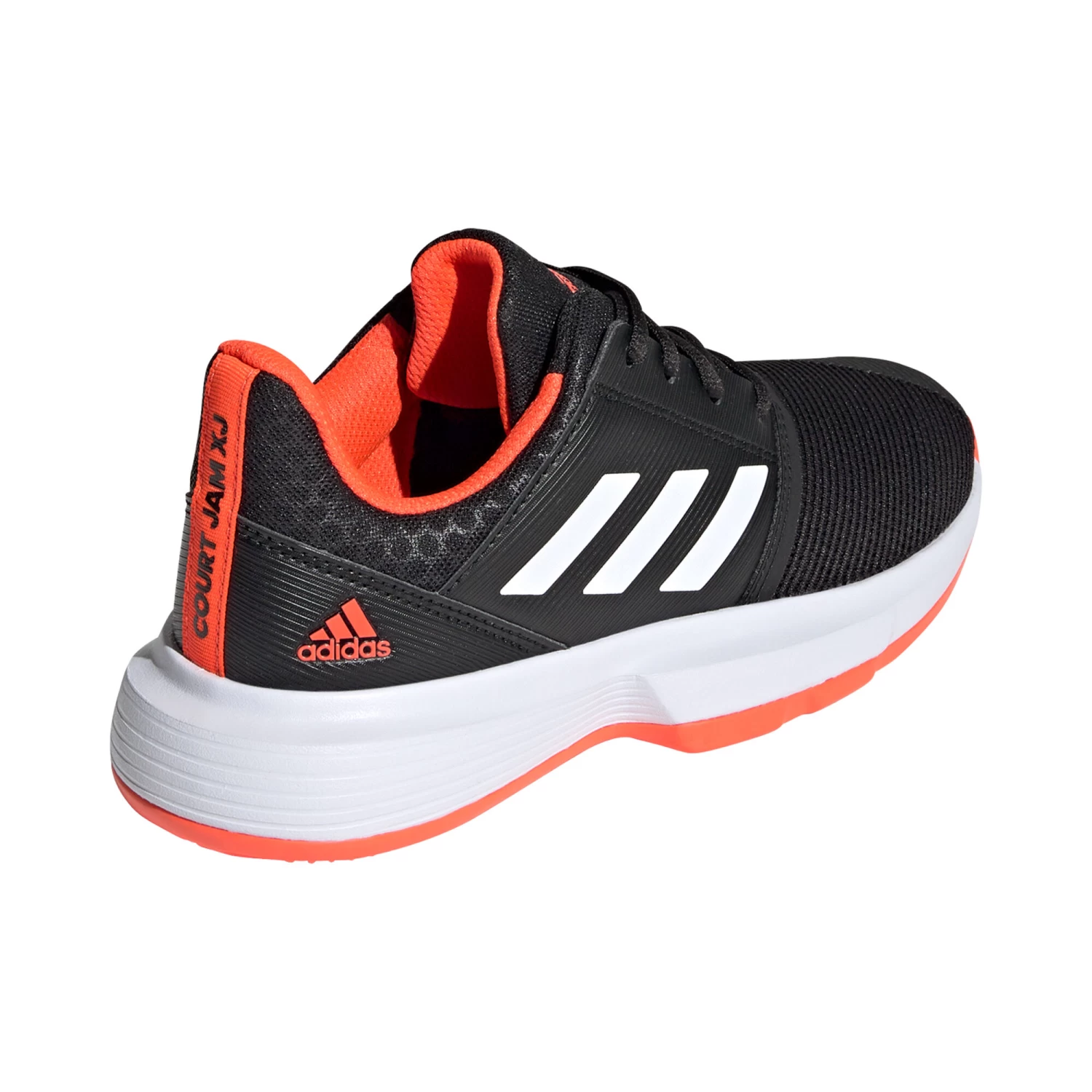 ADIDAS CourtJam XJ All Court Shoe Kids - Black, White 8 ADIDAS CourtJam XJ All Court Shoe Kids - Black, White - Image 6