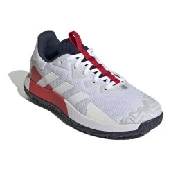 ADIDAS Sole Match Control OC Padel Shoe Men - White, Dark Red -Tennis Serie Store 05482000 000