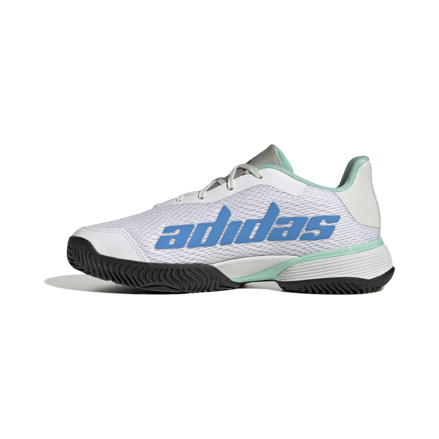 ADIDAS Barricade All Court Shoe Kids - White, Blue 4 ADIDAS Barricade All Court Shoe Kids - White, Blue - Image 2