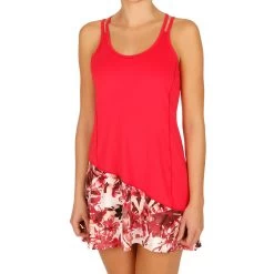 Head Vision Graphic Dress Women - Coral, White