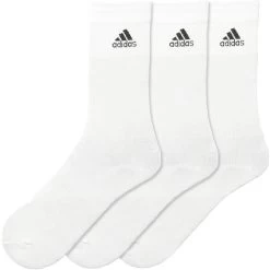 ADIDAS Performance Crew Thin Sports Socks 3 Pack - White, Black -Tennis Serie Store 08092000 40