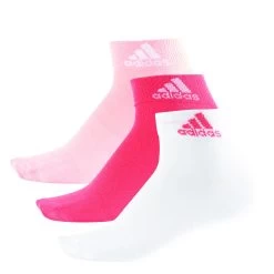 ADIDAS Performance Ankle Thin Sports Socks 3 Pack - Pink, White