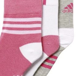 ADIDAS Little Kids Ankle Tennis Socks 3 Pack - Pink, White -Tennis Serie Store 10522000 10