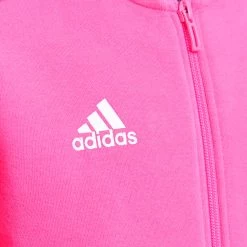 ADIDAS Essentials Mid 3-Stripes Full Zip Training Jacket Girls - Pink, White -Tennis Serie Store 10718000 10