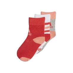 ADIDAS Little Ankle Pack Tennis Socks 3 Pack Kids - Red, Pink -Tennis Serie Store 11009000 0 2