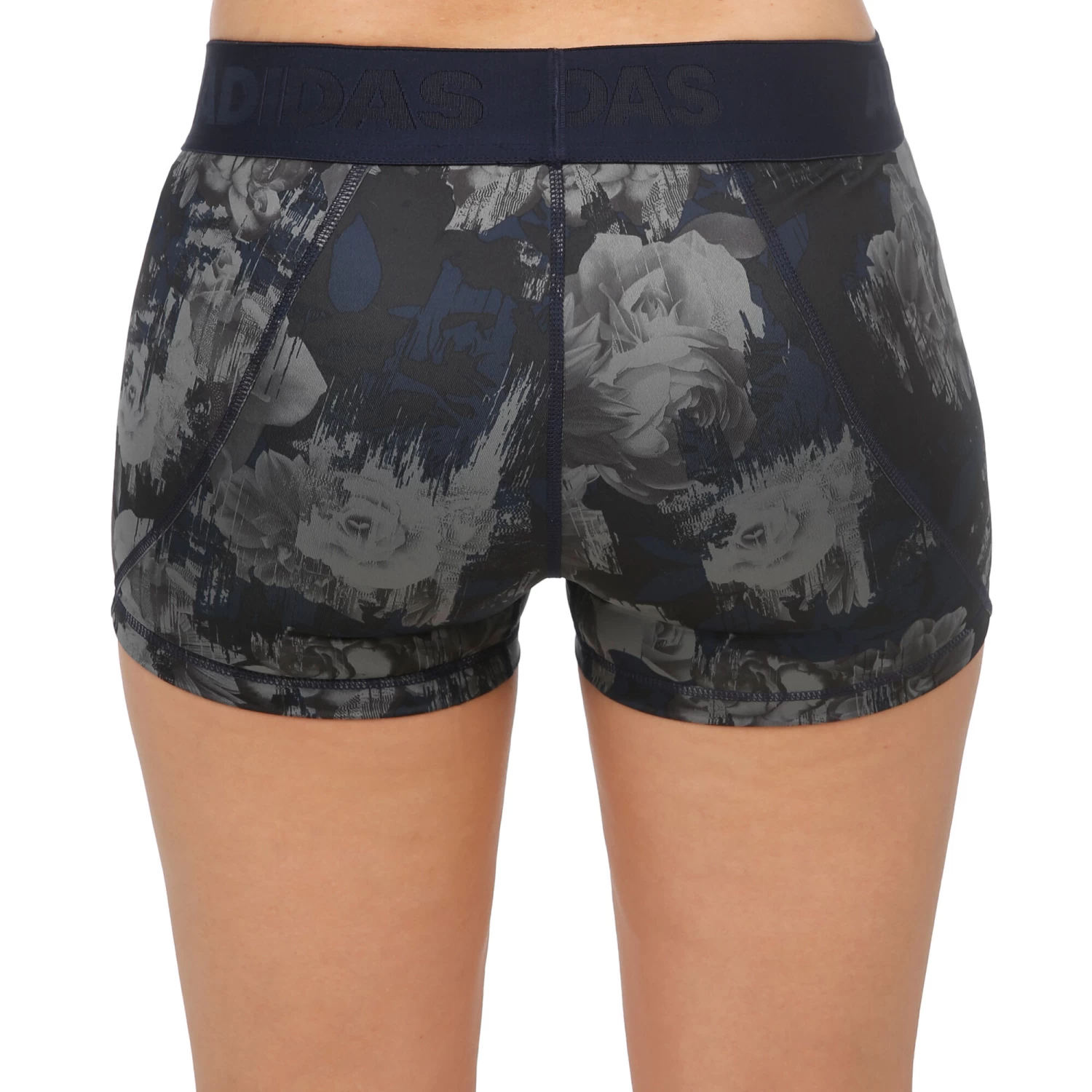 ADIDAS AlphaSkin Sport Floral Print Shorts Women - Dark Blue, Dark Grey 4 ADIDAS AlphaSkin Sport Floral Print Shorts Women - Dark Blue, Dark Grey - Image 2