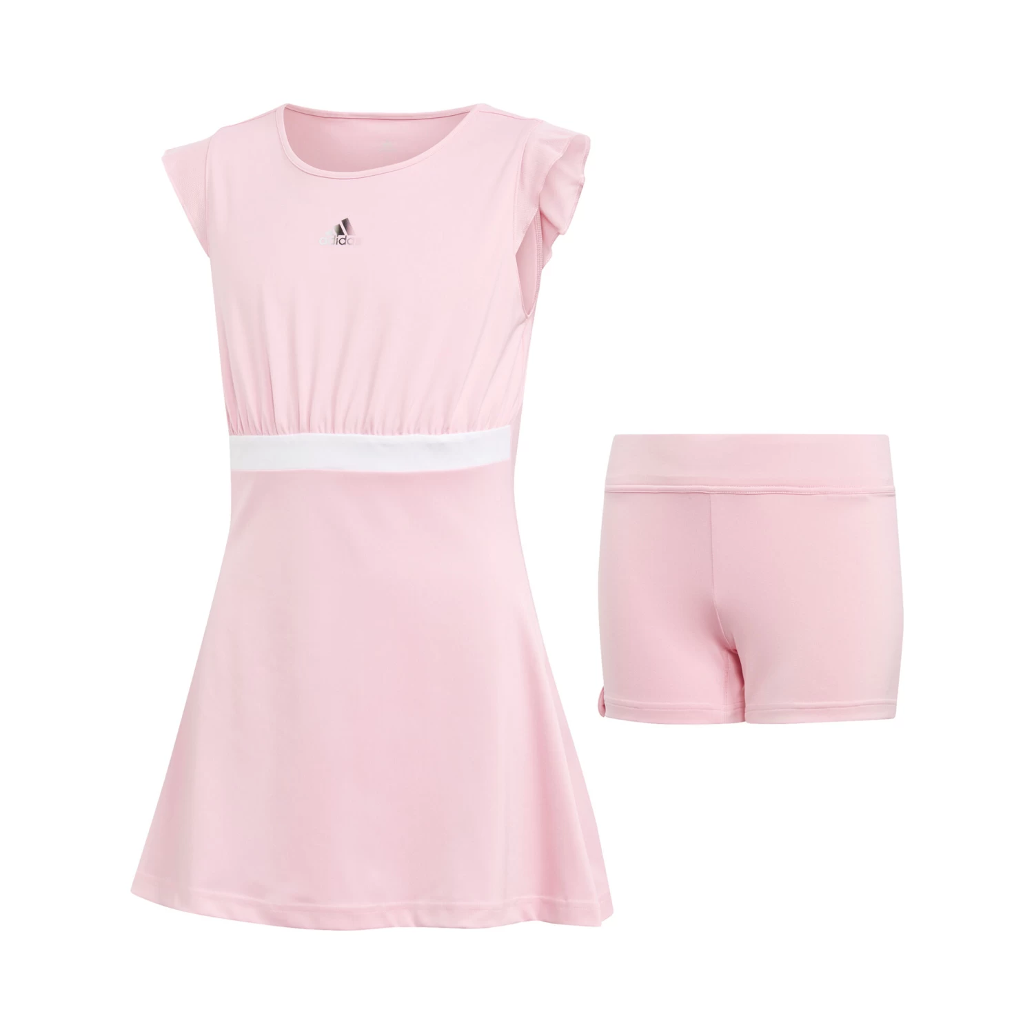 ADIDAS Ribbon Dress Girls - Pink, White 3 ADIDAS Ribbon Dress Girls - Pink, White - Image 2