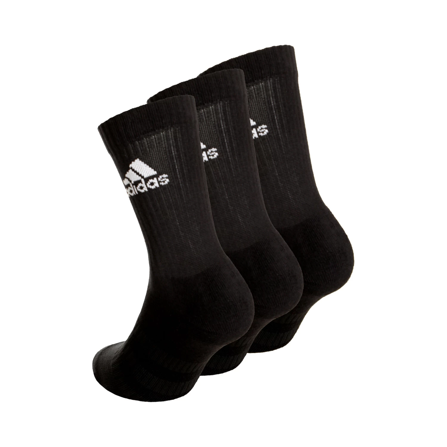 ADIDAS Essentials Cush Crew Sports Socks 3 Pack - Black, White 4 ADIDAS Essentials Cush Crew Sports Socks 3 Pack - Black, White - Image 2